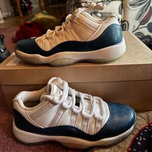 Jordan 11 Low Navy Snakeskin